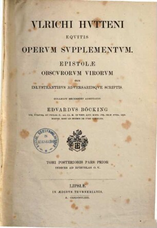 Epistolae obscurorum virorum : cum inlustrantibus adversariisque scriptis. [2], Indices ad epistolas O. V.