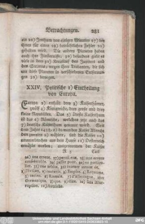 XXIV. Politische Eintheilung von Europa.