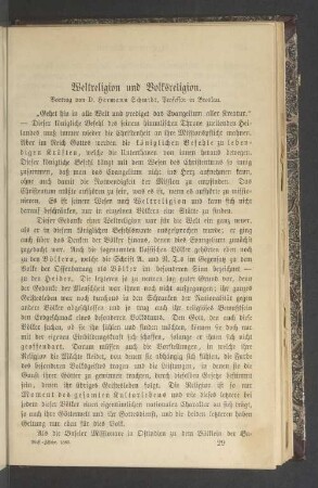 Weltreligion und Volksreligion