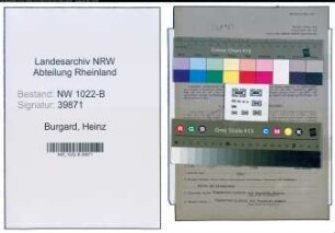 Entnazifizierung Heinz Burgard , geb. 25.11.1909 (Verwaltungsangestellter)