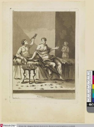 Peinture antique d'Herculanum; [Gelage]