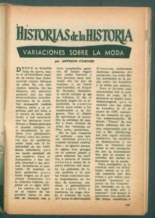 Variaciones sobre la moda : Historias de la historia