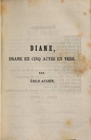 Diane : [drame en cinq actes et en vers]