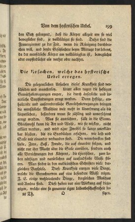 199-211, Die Ursachen, welche das hysterische Uebel erregen. - Die Heilart.