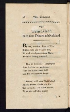 VIII. Trincklied nach dem Frieden mit Russland