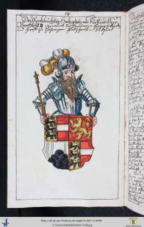 Rudolphus IV - Erbauung und Stifftung der hochlöblichen und weitberümten Statt Freyburg im Breysgau.