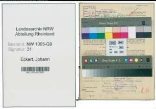 Entnazifizierung Johann Eckert , geb. 08.11.1893 (Richtmeister)