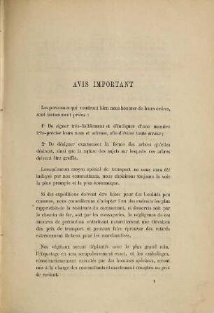 Arbres fruitiers, arbres d'ornement, arbustes et rosiers cultivés chez Durand à Bourg-La-Reine : catalogue descriptif, précédé d'instructions sur la plantation, la taille, le pincement, le tracé et l'exécution des parcs et jardins