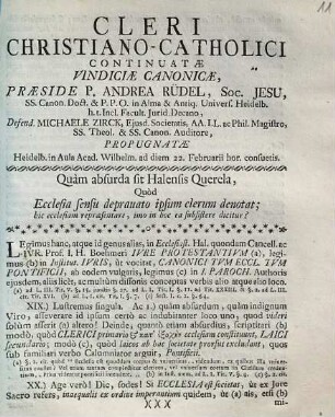 Cleri Christiano-catholici continuatae vindiciae canonicae