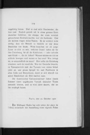 Paris, den 20. October 1900
