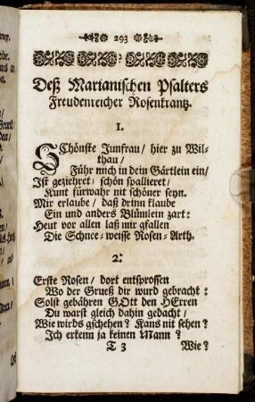Deß Marianischen Psalters Freudenreicher Rosenkrantz