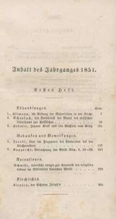 I-IV Inhaltsverzeichnis Hefte 1-4