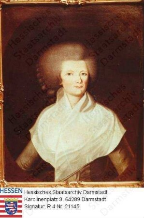 Leopoldina Landgräfin v. Hessen-Rheinfels-Rotenburg geb. Prinzessin v. Liechtenstein (1754-1823) / Porträt, Brustbild