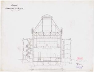 Stadttheater, Rostock: Querschnitt durch das Bühnenhaus