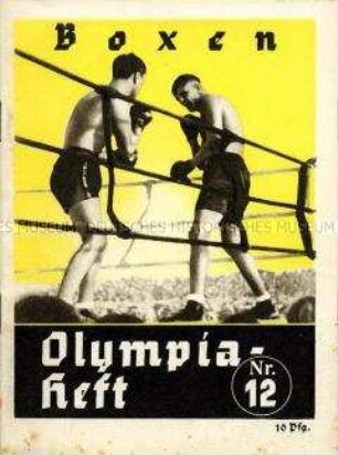 Begleitheft zu den Olympischen Spielen 1936 für die Sportart Boxen
