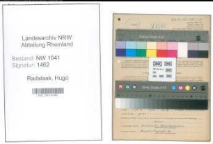 Entnazifizierung Hugo Radstaak , geb. 09.12.1911 (Angestellter)