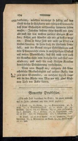 Bemerkte Druckfehler.