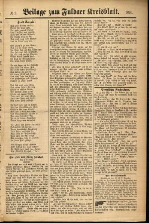 Zweite Ausgabe vom Dienstag, den 01. Januar 1895.