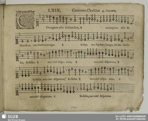 LXIX. Conjugium tibi sit blandum