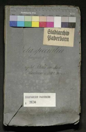 Kapitalschulden der Stadt Paderborn über 5800 Taler