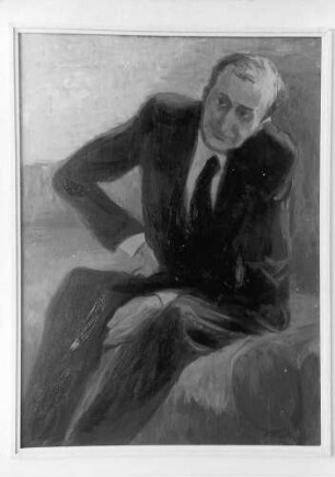 Freiburg: Ausstellung Stadthalle, Gemälde von Rudolf Riester, Prof. Reinhold Schneider