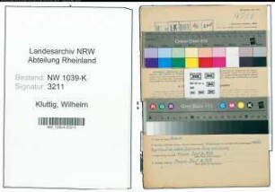 Entnazifizierung Wilhelm Kluttig , geb. 18.06.1894 (Beamter)