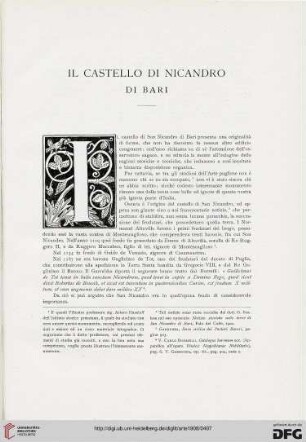 11: Il Castello di Nicandro di Bari