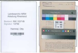 Entnazifizierung Otto Hammel , geb. 24.06.1901 (Kaufmann)