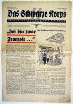 Wochenzeitung der SS "Das Schwarze Korps" u.a. zur NS- Familienpolitik