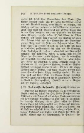 § 25. Das deutsche Kaiserreich. Friedenspräliminarien