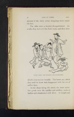 Street scene - men fighting and peacemakers.