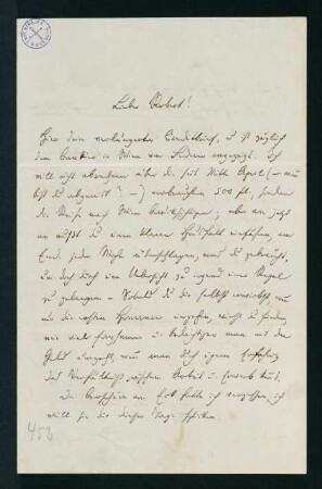 Brief vom 7. Juli 1874