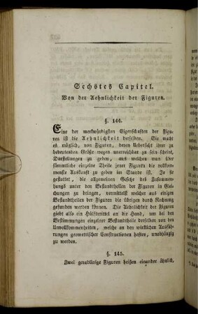 Sechstes Capitel. Von der Aehnlichkeit der Figuren.