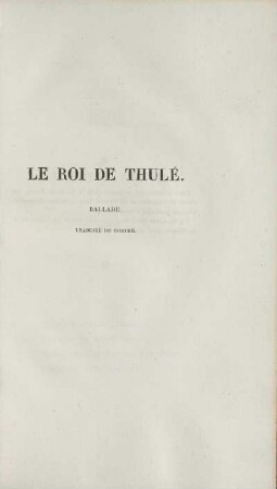 Le Roi De Thulé.