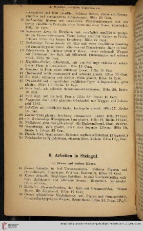B. Arbeiten in Steingut