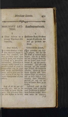 [Merchant Letters. u. a.]