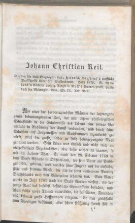 Johann Christian Reil.