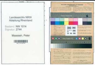 Entnazifizierung Peter Maassen , geb. 05.08.1921 (Buchhalter)