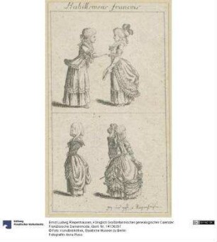 Königlich Großbritannischer genealogischer Calender: Französische Damenmode