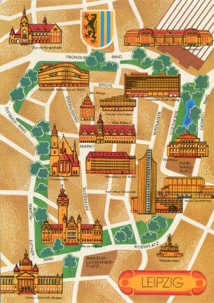 Leipzig : Bildkarte