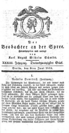 23. Stueck, 9. Juni 1834