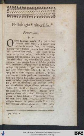 Philologia Universalis.
