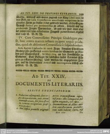 Ad Tit. XXIV. De Documentis Literariis