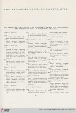 Kronika stowarzyszenia historyków sztuki
