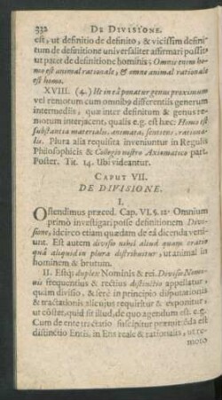 Caput VII. De Divisione.