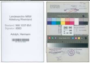 Entnazifizierung Hermann Adolph , geb. 05.07.1893 (Regierungsinspektor)