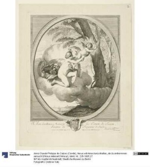 Venus will Amor zurückhalten, der zu entkommen versucht (Vénus retenant l'Amour)