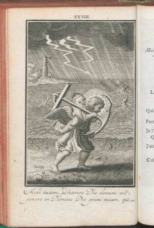 XXVIII. [Mais pour moi, tout mon bien est de me tenir uni à Dieu, & de mettre toute mon espérance au Seigneur, mon Dieu.]