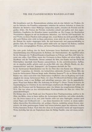 VIII. Die flandrischen Wandelaltäre