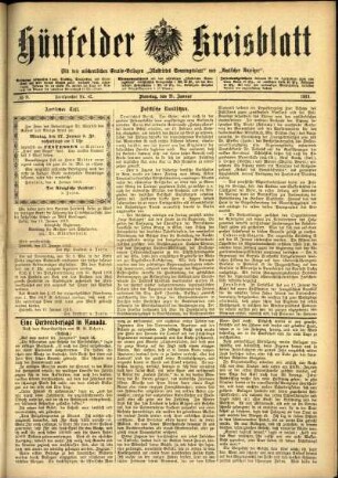 Ausgabe vom Dienstag, den 21. Januar 1913.